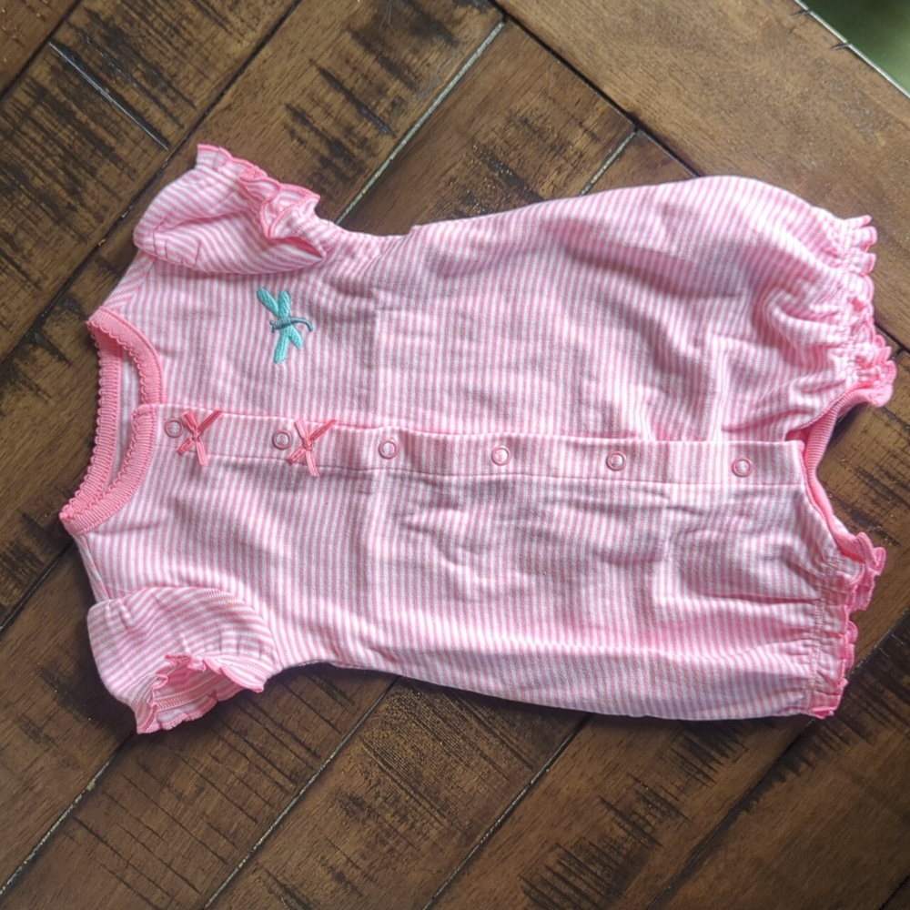 NWOT Carter's Baby Girl Snap-up Rompers - 3 Pack - Picture 2 of 4